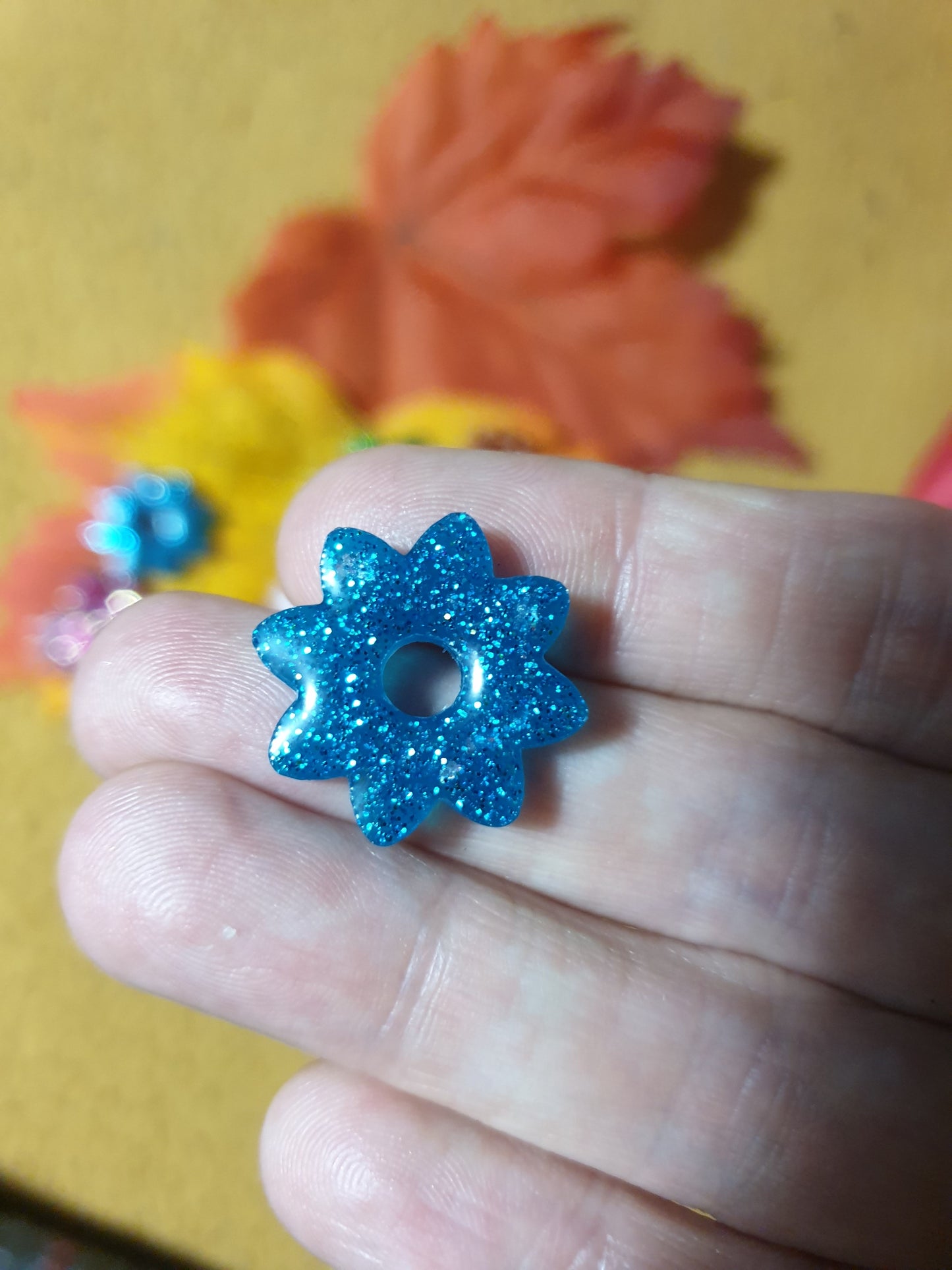 Pampille Turquoise résine