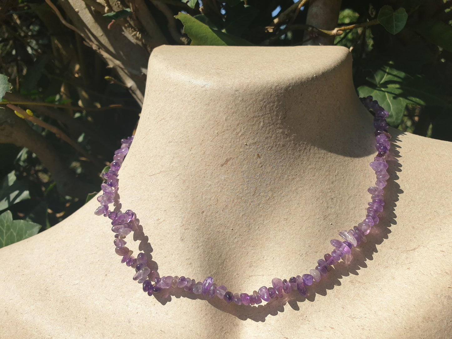 Collier en Pierres d'Améthyste