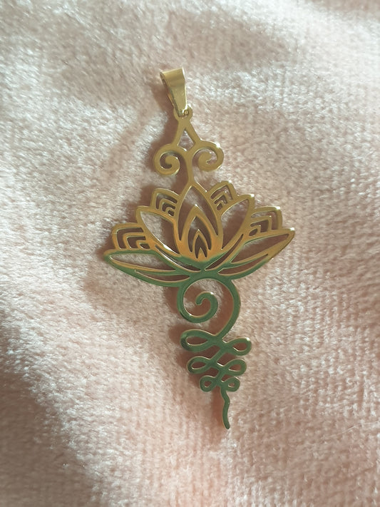 Pendentif Acier Inoxydable Lotus