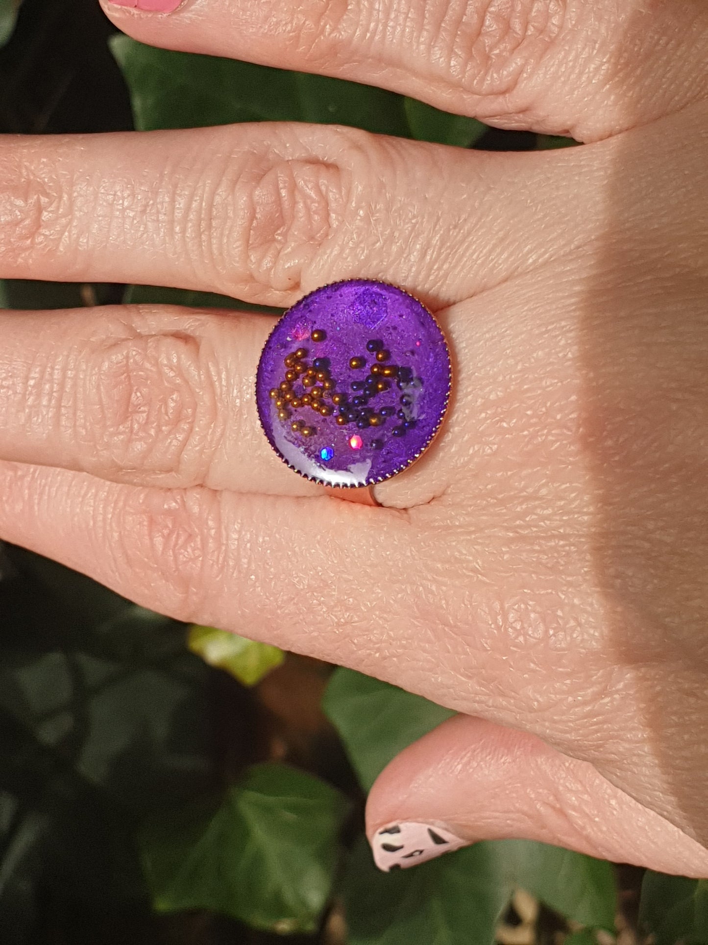 Bague Sophia Ronde Mauve