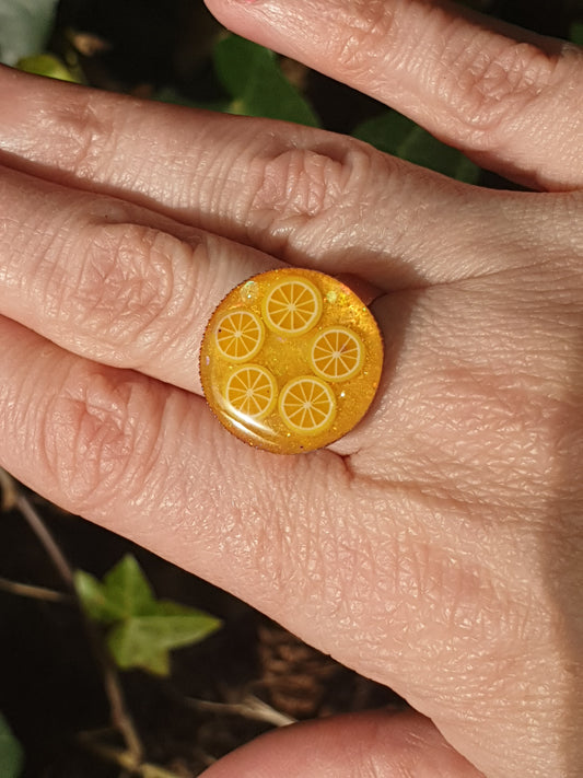 Bague ronde citron