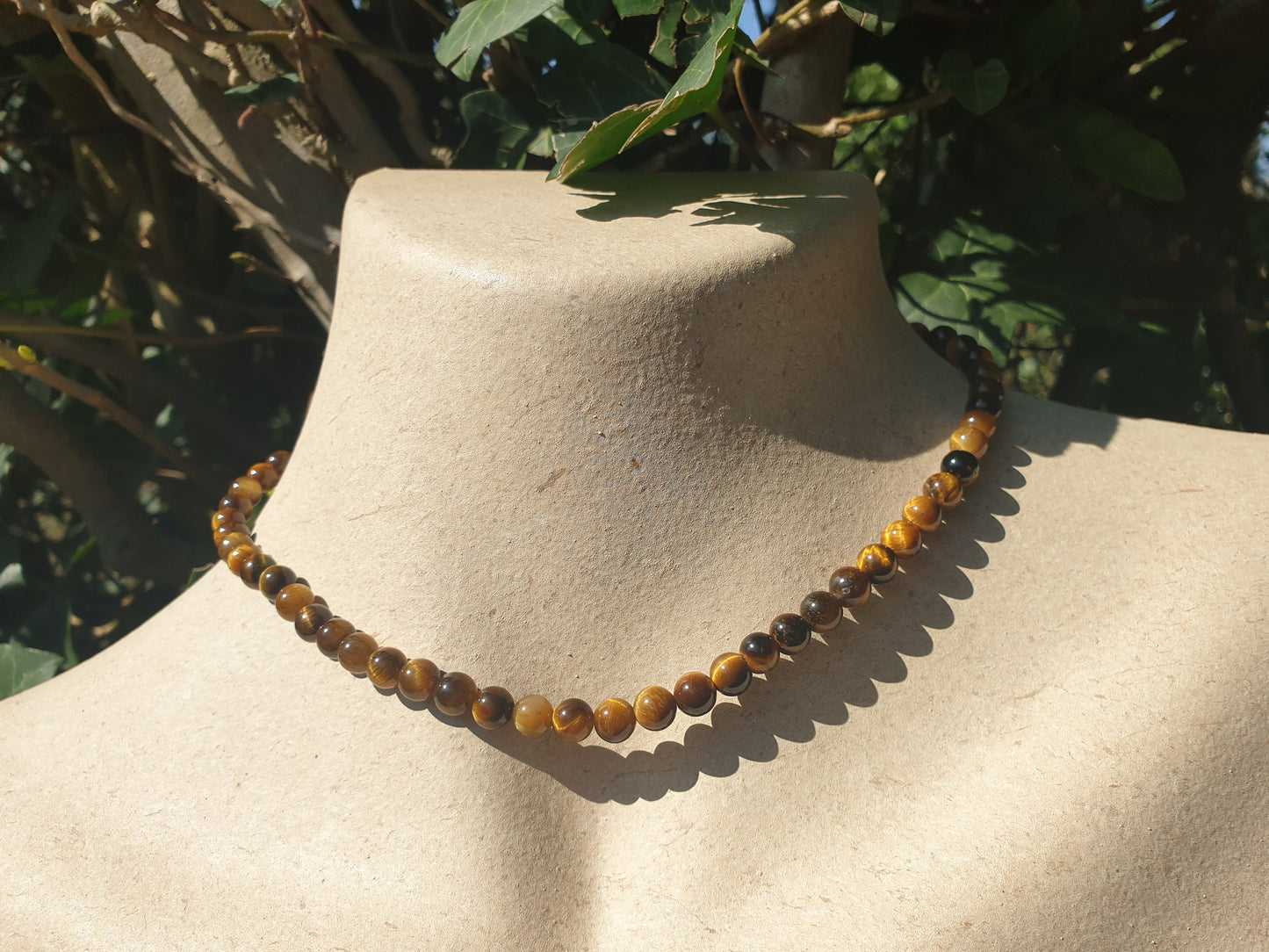 Collier en perles d'oeil de tigre