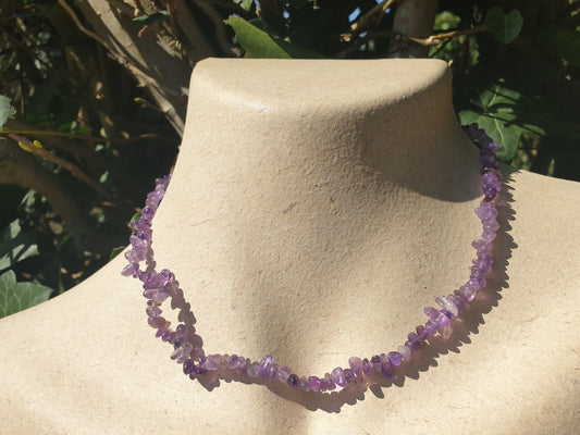 Collier en Pierres d'Améthyste